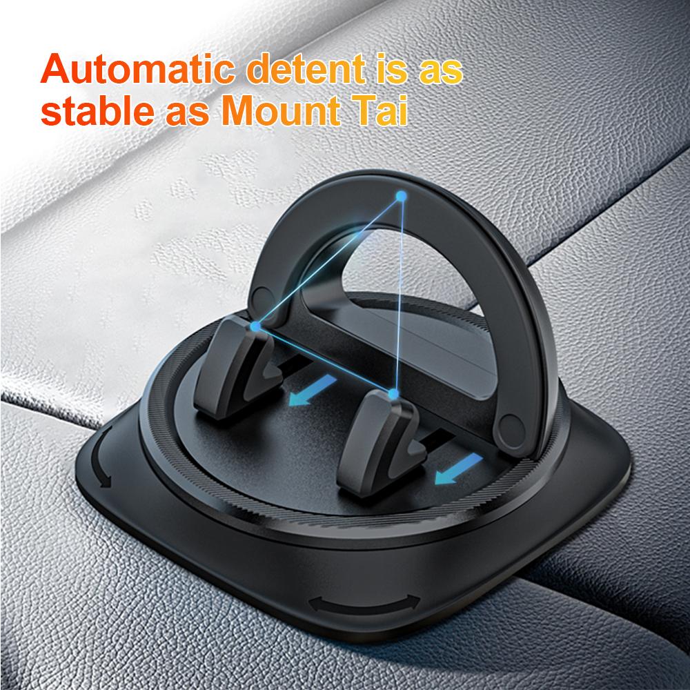 Car Dashboard Phone Holder 360° Rotating Navigation Bracket Non-slip Design Mobile Phone Stand for Automotive and Home Use