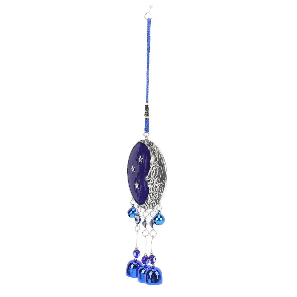 Evil Eye Moon Star Decor Zinc Alloy Evil Eye Wind Bell Hanging Ornament for Home Car