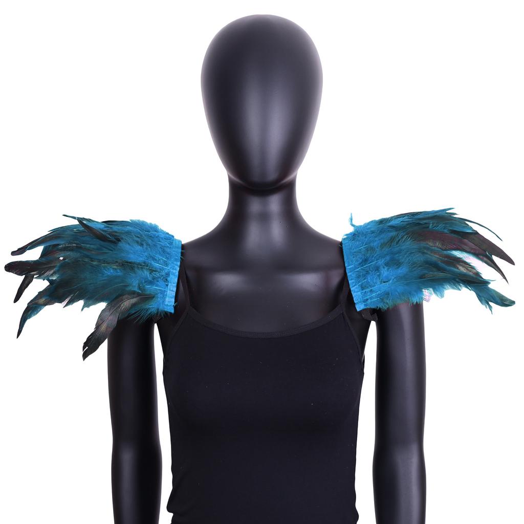 Плечевые накладки из перьев, Праздничные вечеринки, Бальные шали для выступлений, Готический стиль, Ролевые игры, Бальные аксессуары, Костюмы на Хэллоуин