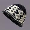 Winter Warm Knitted Hat for Women Retro Embroidered Blend Beanie Cap Unisex Ear Protection Winter Camping Hiking Caps