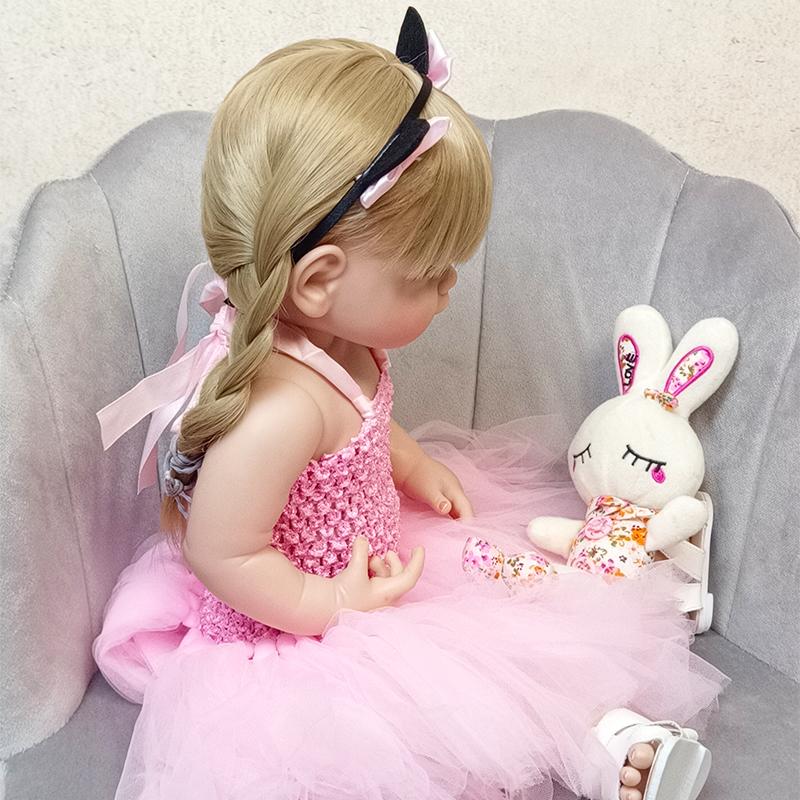 55 см кукла реборн, полностью силиконовая виниловая игрушка для новорожденных для девочек, принцесса Бебе, сопровождающая игрушка