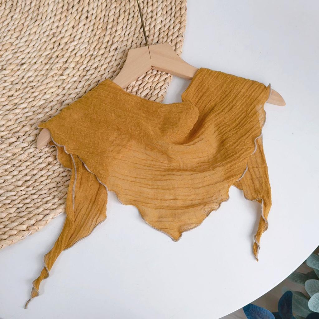 Clearance Welfare Retro Linen Square Scarf Literary And Versatile Women'S Summer Neck Protection Cotton And Linen Small Silk Scarf Scarf Printed Model