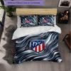 Atletico Madrid Pattern 3 Pieces Bedding Set Soft Microfiber Duvet Cover with Pillow Cases for Bedroom