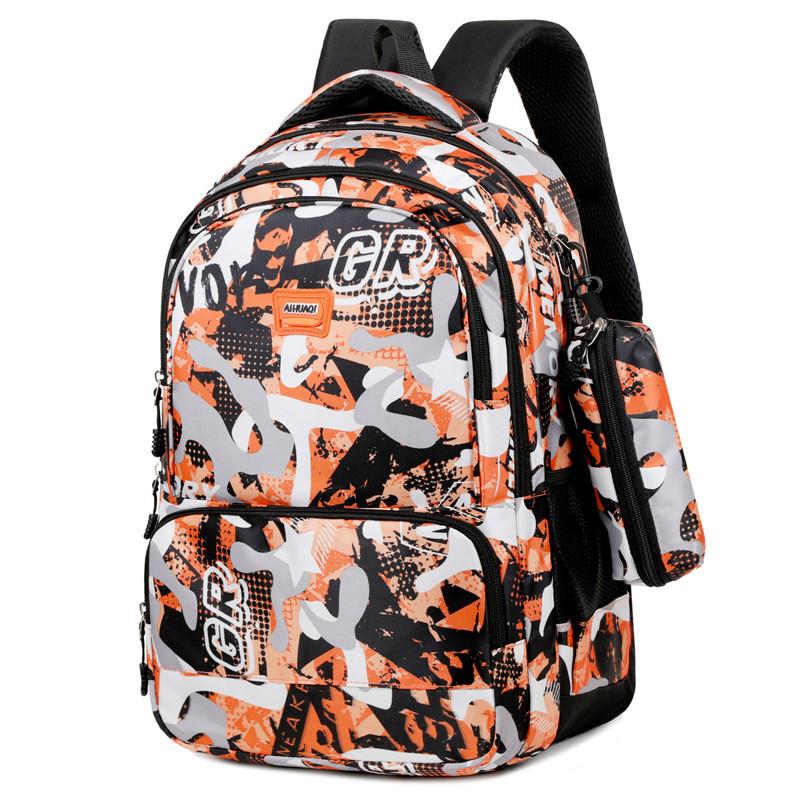 Large Backpack Printed Capacity Wear Resistant Schoolbag Student