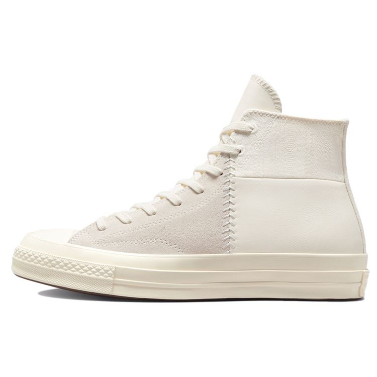 Converse Chuck 70 Crafted Mixed Material High Egret Unisex Sneakers Cream Light-Silver 172666C