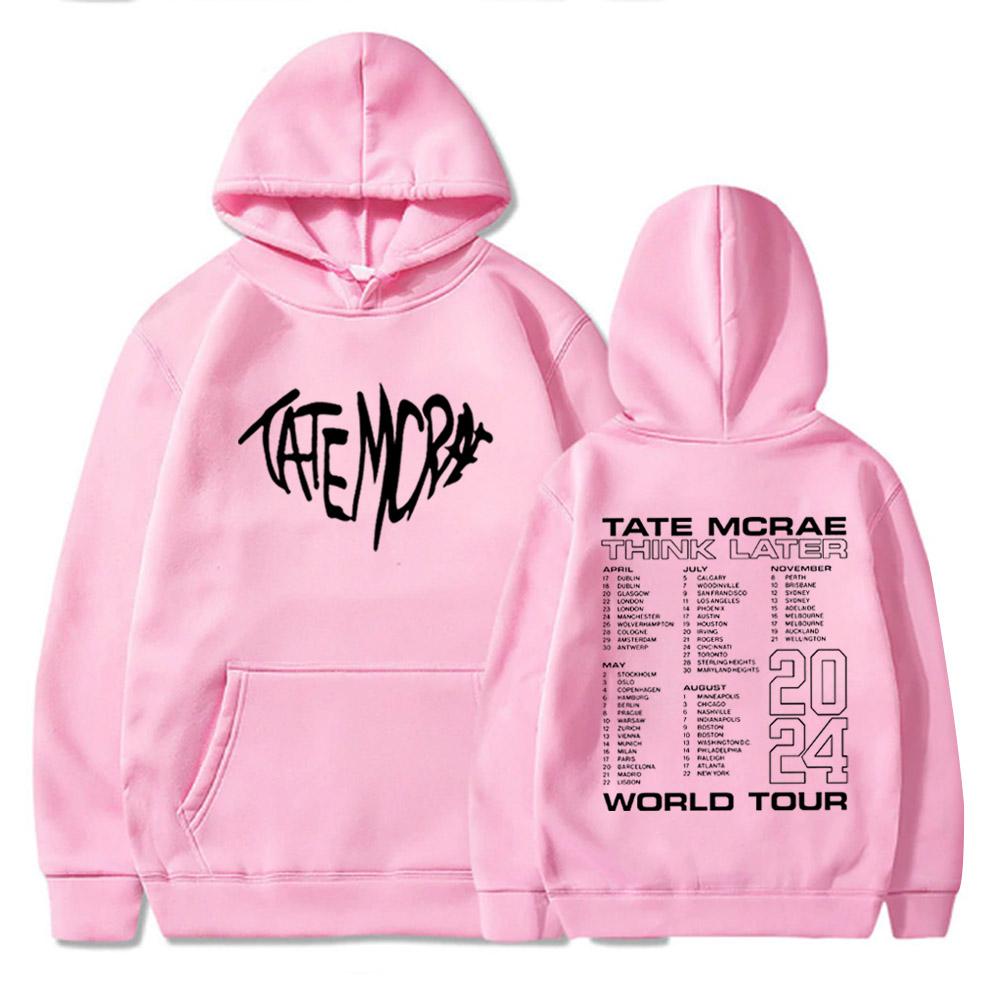 Худи Tate McRae Think Later Tour 2024 Мерч Tate McRae Подарок для фаната Унисекс Толстовки Харадзюку