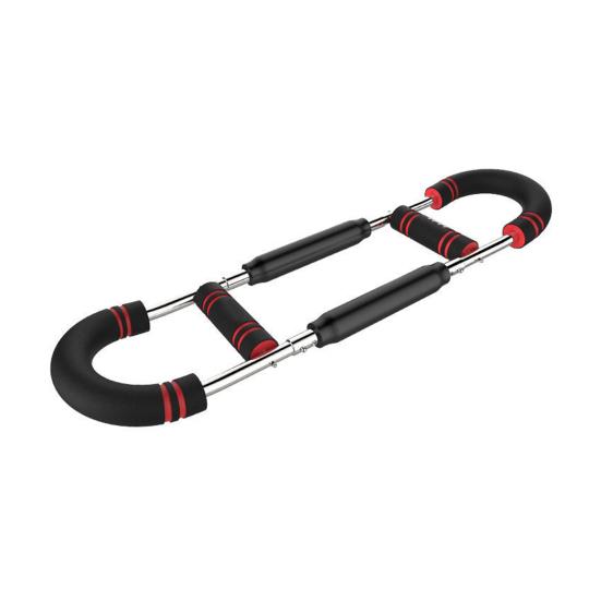 Twister Arm Exerciser with Foam Handle Adjustable Spring Workout Bar Forearm Triceps Muscle Strengthener Chest Expander Portable Home Fitness