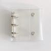 A8 Mini Binder Notebook 3-Ring PVC Clear Cover with Colorful Inserts Scrapbook Closure Photo