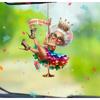 Акриловый плоский 2D-кулон в виде бабушкиного скутера - многофункциональное подвесное украшение для праздничного интерьера автомобиля, брелок для ключей, кулон на рюкзак