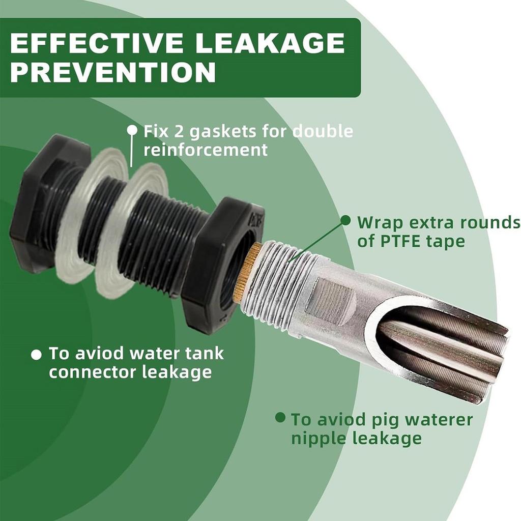 5 шт. Автоматические ниппели-поилки для свиней из нержавеющей стали с буровым сверлом для легкой установки и обслуживания, для фермерского использования