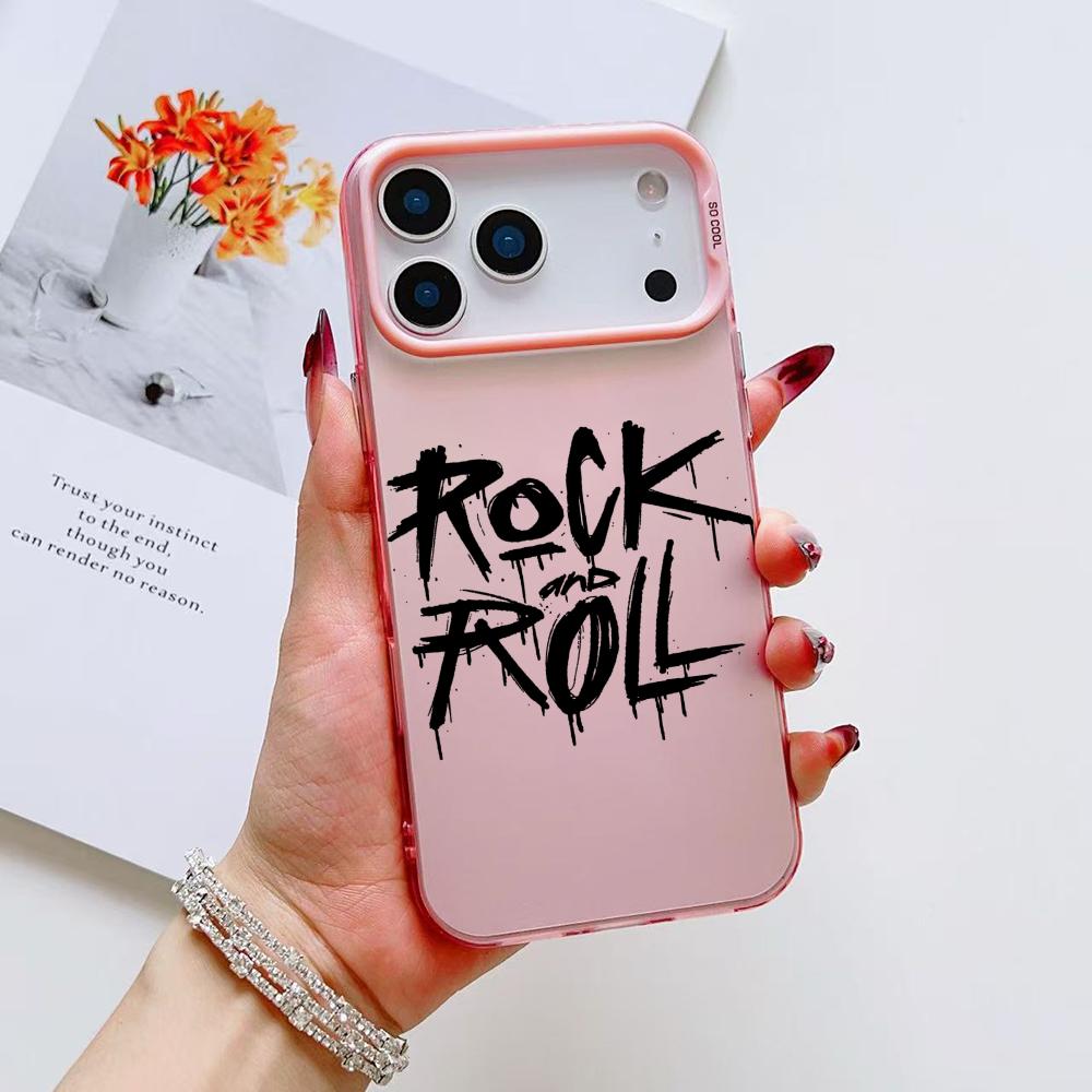 Крутой чехол для телефона в стиле Rock Roll Music для iPhone 17 16 15 14 13 12 11 Pro Max Air Матовый Лазерный Аврора Ударопрочный Funda