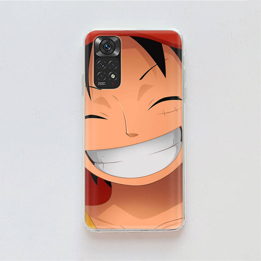 Чехол DT28 One Piece Luffy для Samsung A04 A14 A23 A34 A54 M23 M33 M52 M53 Realme 10 9 C30S C35 C55 VIVO Y02S Y21 Y33S Y51 X80 Pro Прозрачная крышка