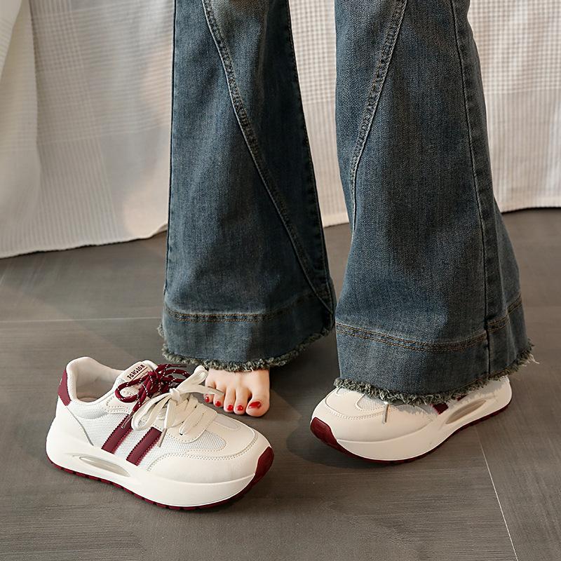 Наступая на дерьмо вафли с тонкой талией туфли Forrest Gump женские весна 2025 новые популярные повседневные туфли для папы на платформе