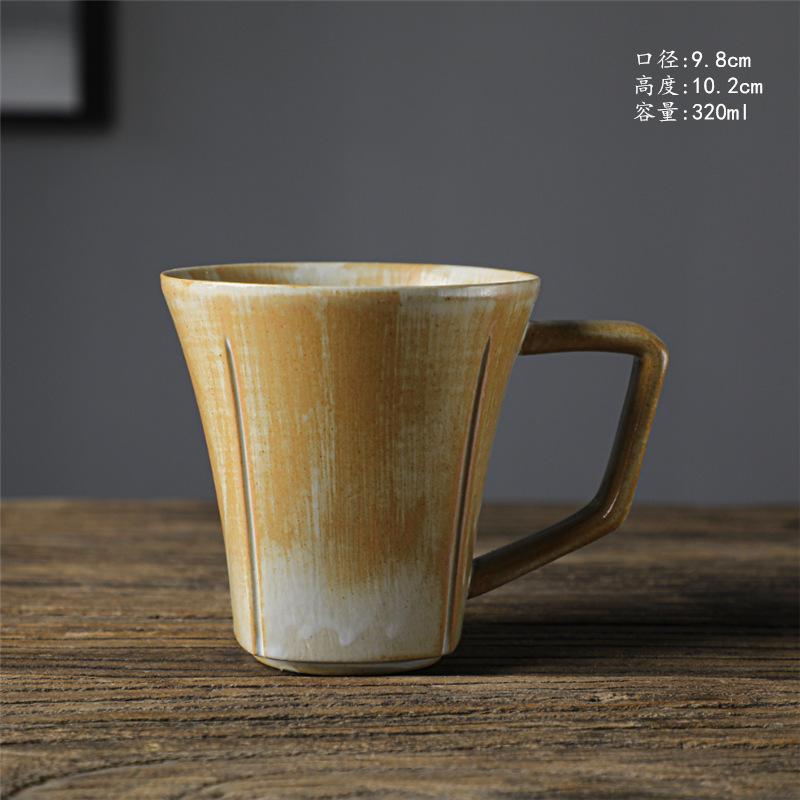Керамическая чашка для завтрака, высококачественная пара, чашка для воды, грубая керамическая чашка для кофе, ретро-креативная чашка