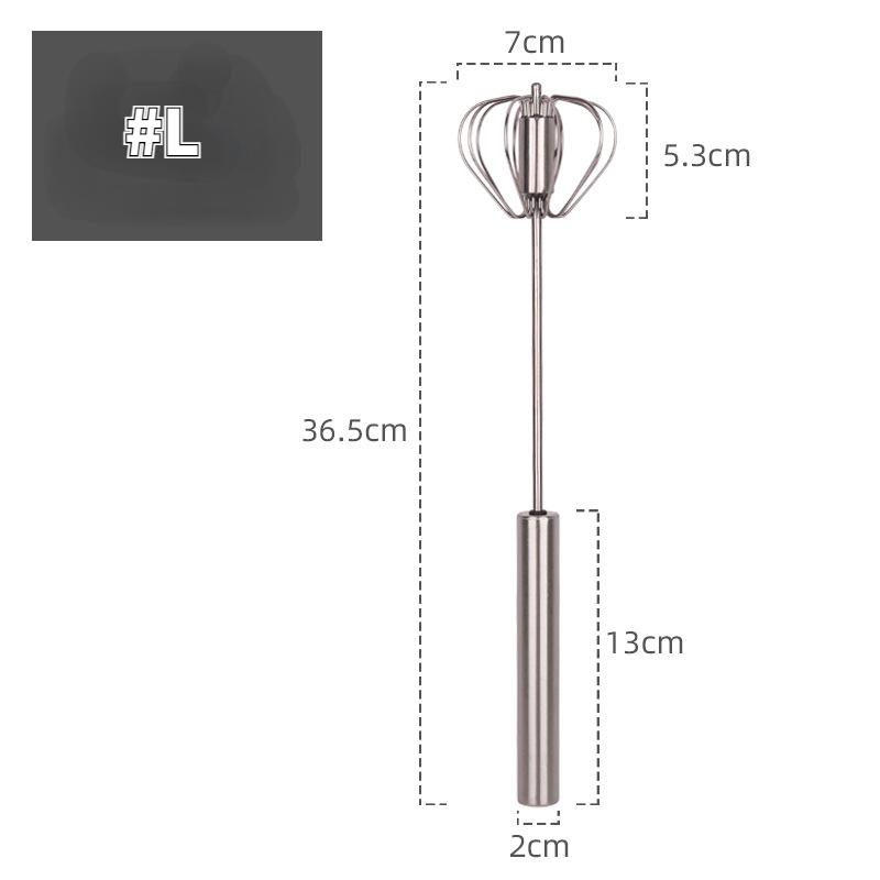Взбивалка для яиц Ручное давление Полуавтоматическая взбивалка из нержавеющей стали Кухонные аксессуары Инструменты Самоповоротная посуда для крема Венчик Ручной миксер Размер: S / M / L
