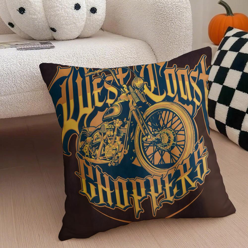 Бренд Biker W-West Coast Choppers Наволочка Чехол для декоративной подушки Скрытая пуговица Прочный полиэстер Подушка на стул