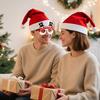 9 Pcs Christmas Party Favors Novelty Glasses Frames Christmas Headbands Santa Hat Slap Bracelets Set for Holiday Party Supplies