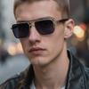 JYL Мужские Ретро Панк Квадратные - Солнцезащитные Очки Специальные для Вождения WF-5G300