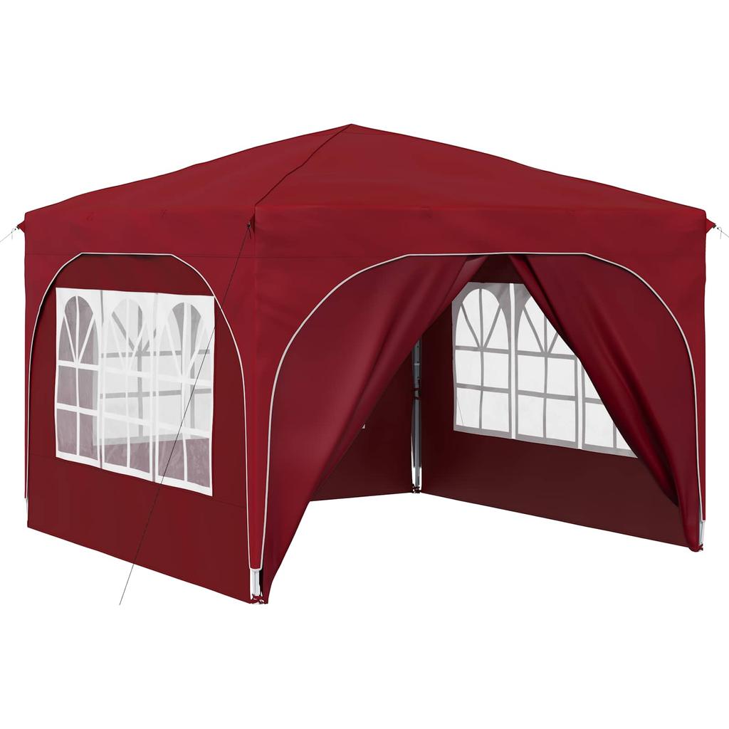 Pop up Party Tent 290 x 290 x 245 cm Burgundy Red
