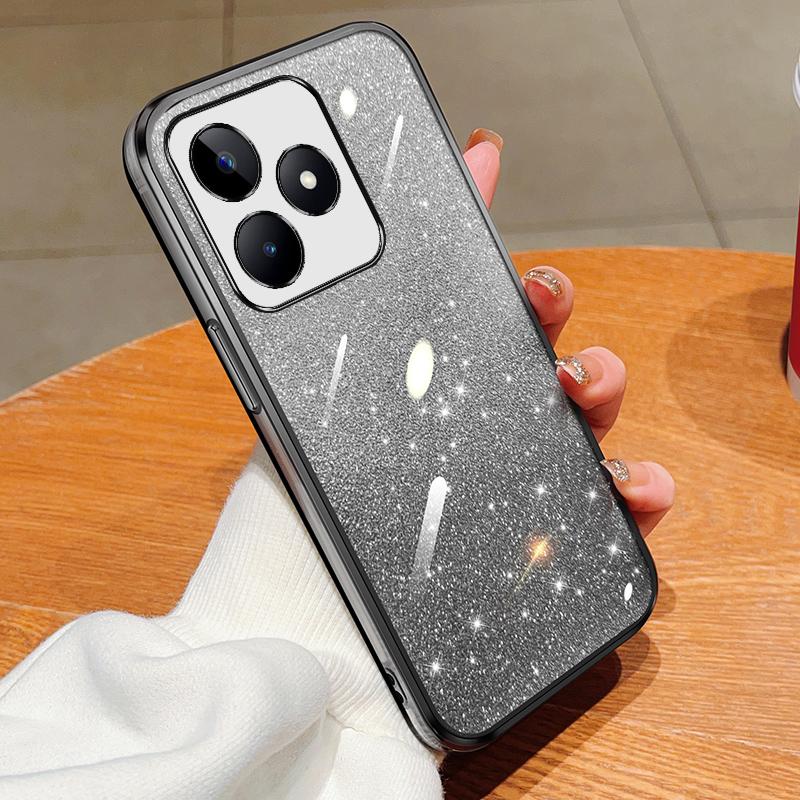 Для Realme Note 50 Note50 RMX3834 чехол из мягкого силикона с кромкой, блестящий чехол из ТПУ для телефона, задняя крышка