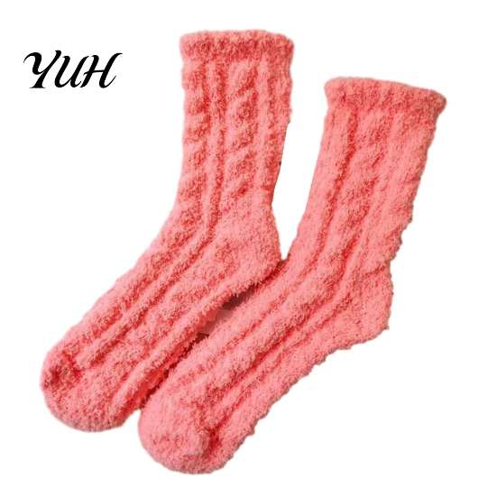 Comfortable Bed Socks for Sleeping Thickened Plush Women, Thermal Sleep Socks, Coral Fleece Warm Non Slip House Winter Soft Floor Autumn Cold Weather