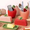 Strawberry Shape Butter Freshness Jar Ceramic Chopstick Tube Butter Box Butter Dish  Restaurant