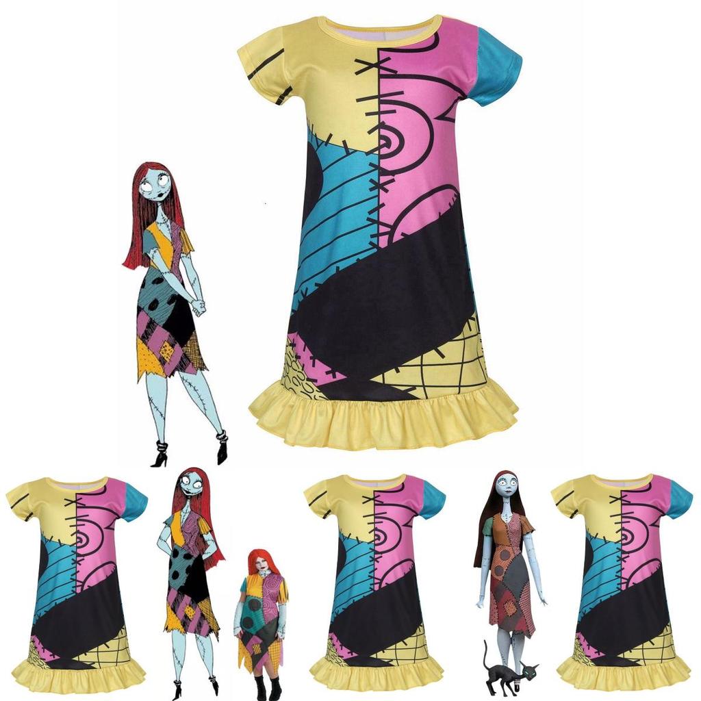 Whimsical Sally Costume From Nightmare Before Christmas Ideal For Kids Halloween Celebrations
