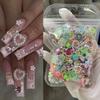 50g/Bag Mix Style Colorful Pearl Nail Art Charm Decorations Hollow Heart Star Shaped Design DIY Nail Manicure Accessories