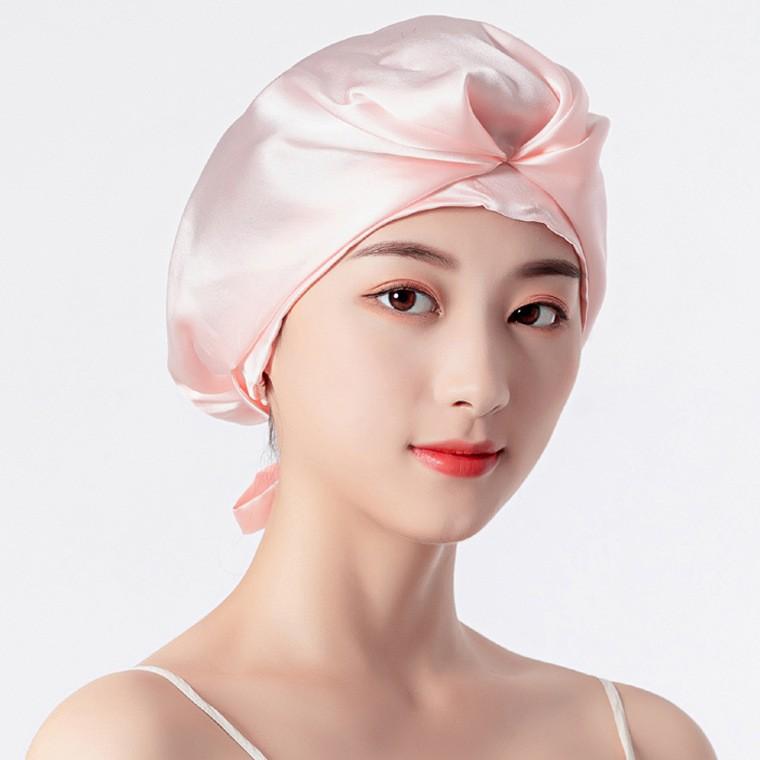 Luxury Pure Silk Turban Designer Silk Satin Sleep Bonnets Women Edge Wraps Mulberry Silk Hair Bonnet