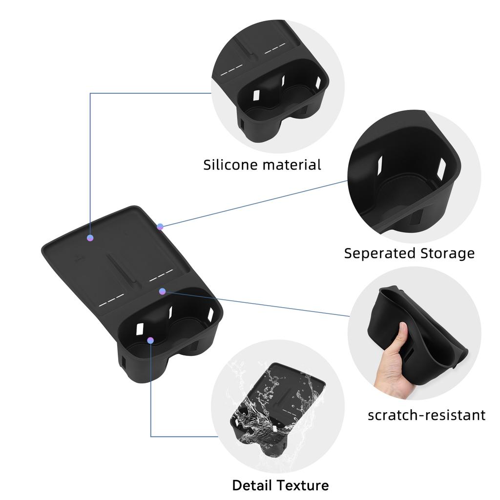 for Xpeng G6 2025 2026 Cup Holder With Anti Dirt Pad Phone Charging Silicone Anti-slip Shock-Absorbing Tray Accessiories