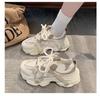 Fashion Women's Chunky Sneakers Breathable Mesh Platform Sports Shoes Woman Fashion Lace Up Thick Sole Casual Shoes Mujer 2024