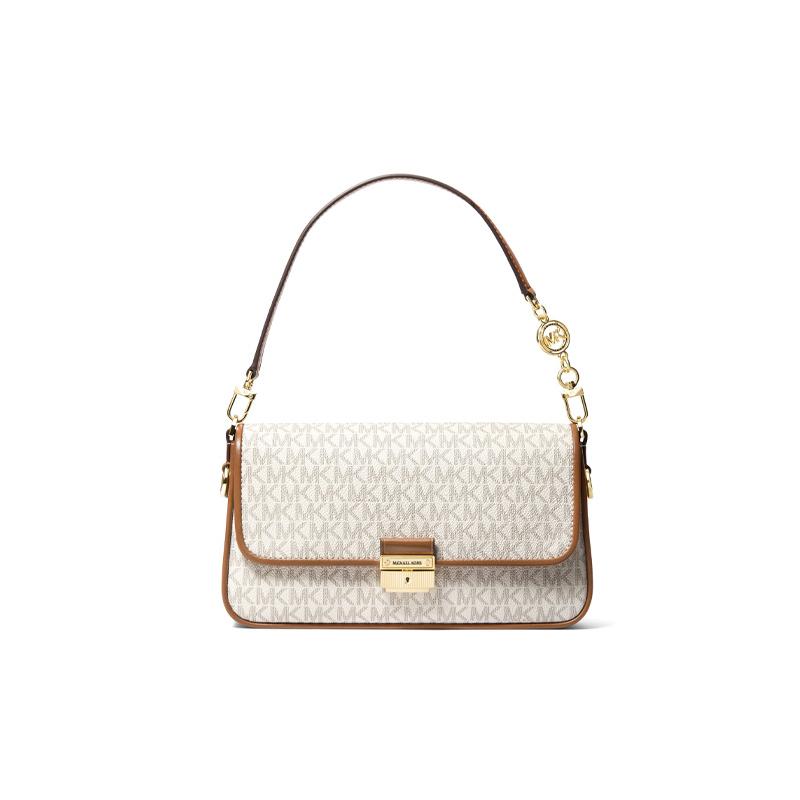 MICHAEL KORS shoulder bag Bradshaw simple silhouette, exquisite metal parts, retro old flower printed all over, cowhide, armpit bag, hand bag, small