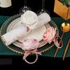 Elegant Western-style Napkin Buckle Zinc Zinc Alloy Electroplated Napkin Loops  Wedding Party