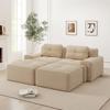 Cloud Modular Sofa Boneless U-Shaped Sofa, Modular Two-Seater Sofa, 2-Seater Sofa with Deep Seat for Living Room, Assembly-Free Sofa, Beige