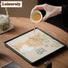 Cute Cat Water Absorbing Tea Tray Vintage Cutlery Organizer Tea Board Household Dishes for Serving Tea Items Supplies Craft Gift