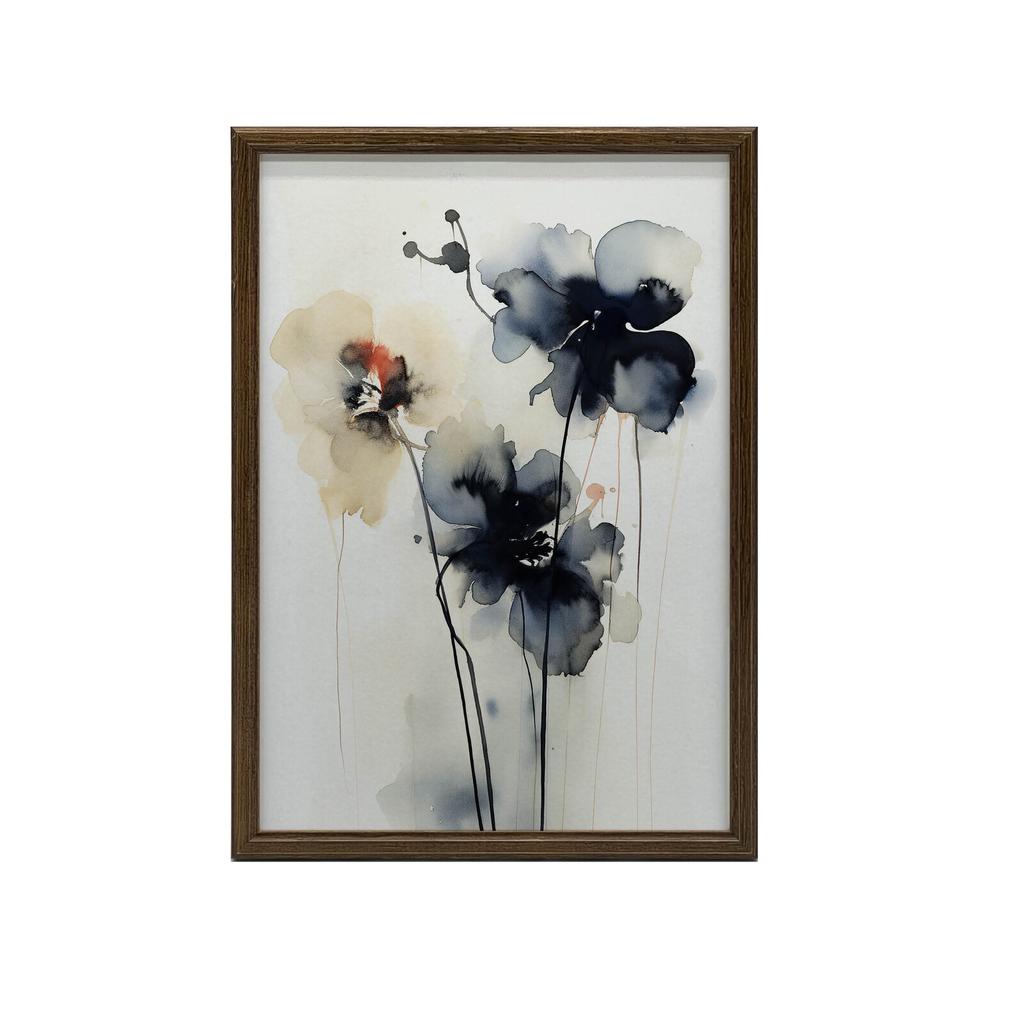 Dynamics of Flowers In Watercolor Dynamics of Flowers In Watercolor, 40X50 Cm, Frameless, Matte Paper 230 Gsm