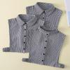 Fashion Versatile Save Collar Women'S Round Pointed Stand Shirt Collar Cotton Cloth Black Thousand Birds Plaid False Collar