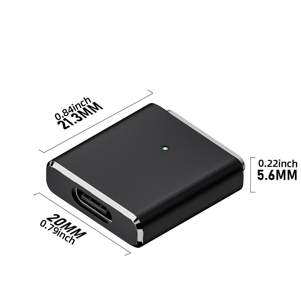 Тип C - Mag 3 100 Вт прямой разъем адаптера быстрой зарядки портативный конвертер для Book Air 15in M2Chip 2023