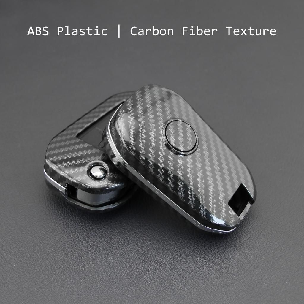 Carbon Fiber Protective Cover for Citroen C3 Aircross Elysee, 301, and Peugeot 208 Key Shells
