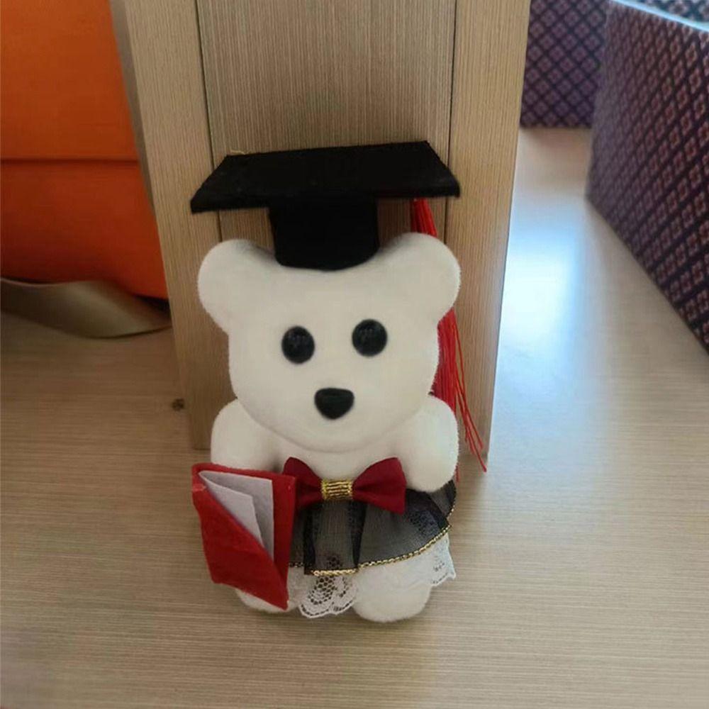 10Pcs Sitting Bear Doctor Bear Foam Material Stuffed Animals Doctorate Bear Kindergarten Graduation