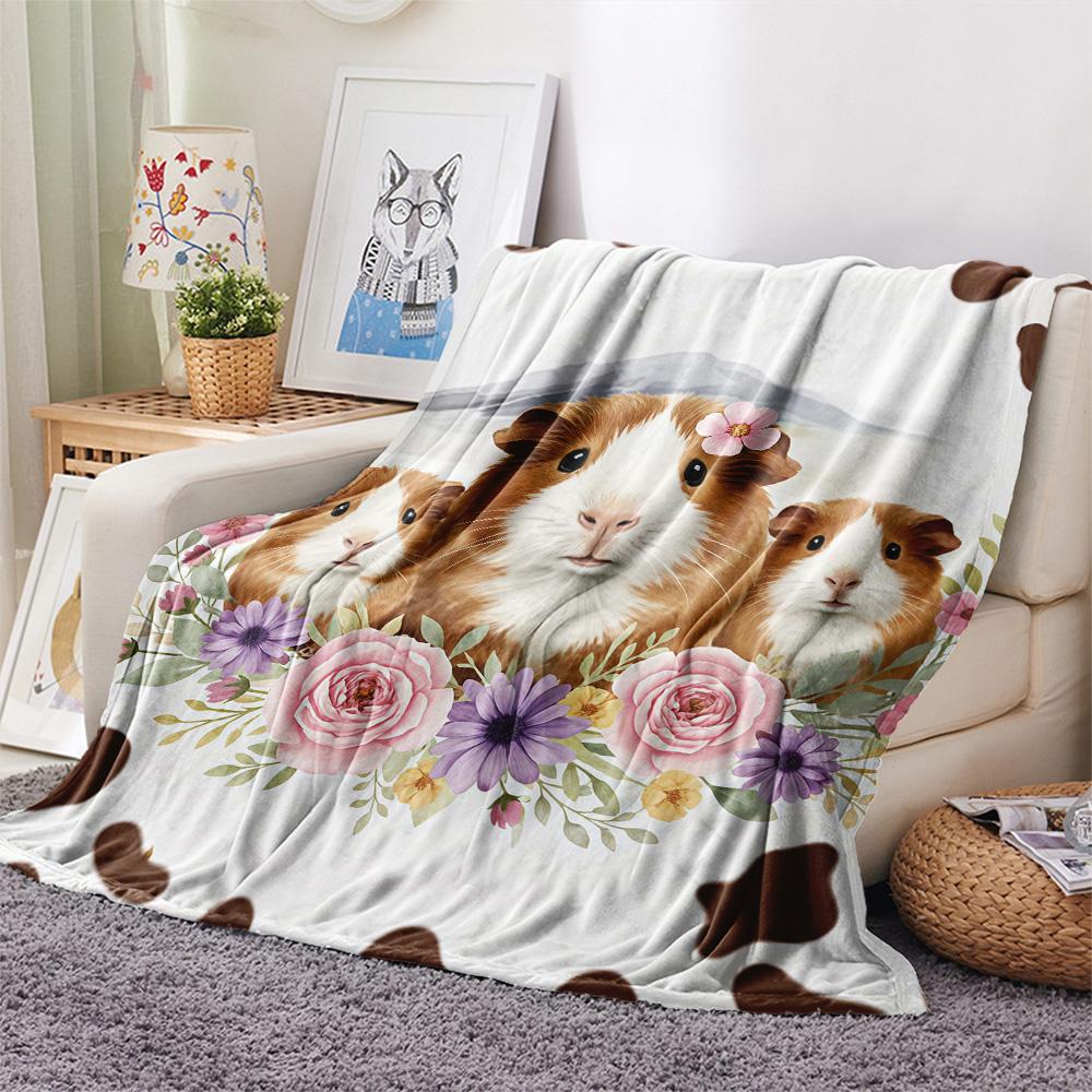 1PC Animals and textures Print FlAannel Blanket, High quality Comfortable for All Seasons, Home Decor, Warmth and Comfort