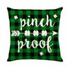 Combination Festival Cushion St. Patrick's Day Cushion Green Plaid Four-leaf Clover Sofa Cushion