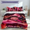 3pcs Custom Name Demon Slayer Nezuko Set,Includes 1 Duvet Cover and 2 Pillowcases,All-season Bedroom Decor