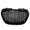 Front Grille 1133007 Glossy Black Heatproof Bumper Mesh Grill Replacement for Seat Leon Altea Toledo