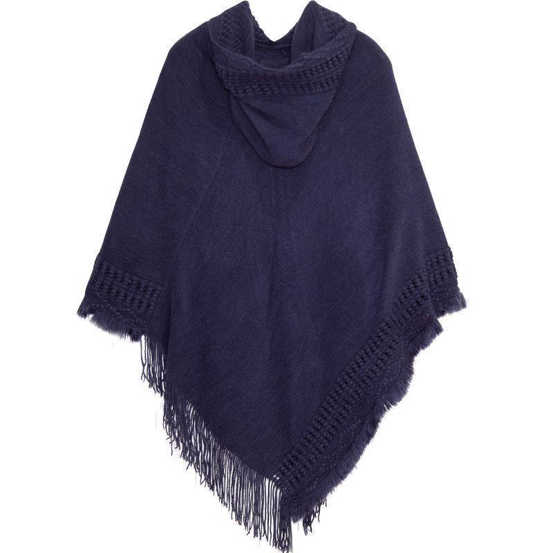 SHANGY2023 Однотонный женский модный шаль-накидка с капюшоном