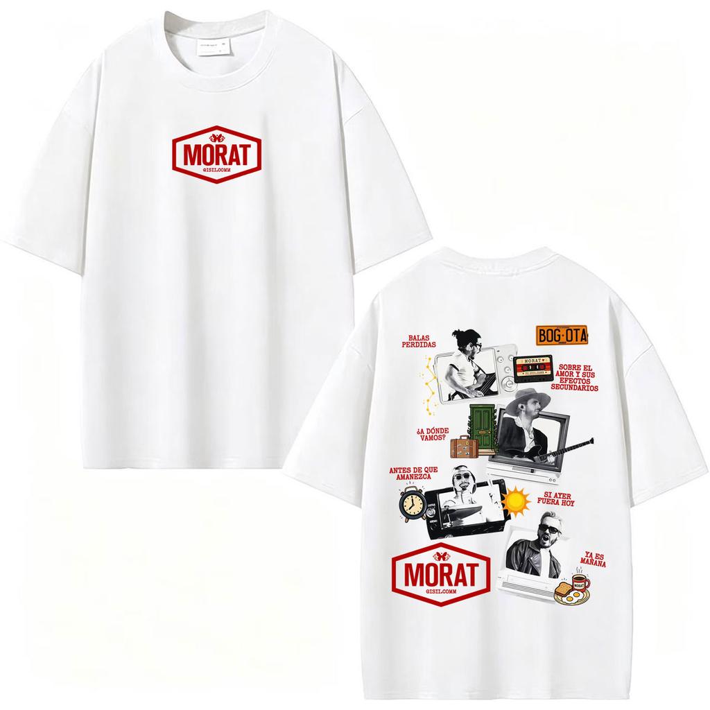 Band Morat Yem 2026 World Tour Graphic Tee ShirtUnisex Fashion Vintage Hip Hop T-shirt Casual 100% Cotton Oversized T Shirts
