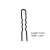 Women Hair Insert Comb Messy Bun Hair Pin Metal Wave Shape Hair Fork For Part*eh
