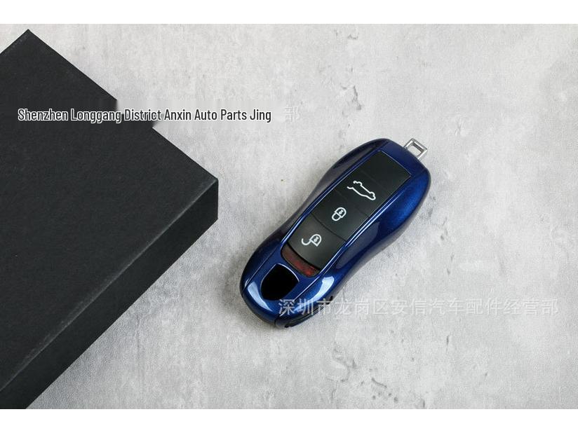 Ключ-оболочка для Porsche цвета «Голубая горечавка»: Подходит для Cayenne, Macan, 718, Panamera, 911