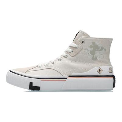 Li Ning We Wo Canvas Hi Удобные Универсальные Нескользящие Износостойкие Сбалансированные Легкие Дышащие Высокие Кроссовки Для Женщин Кроссовки Для Женщин AECR008-2