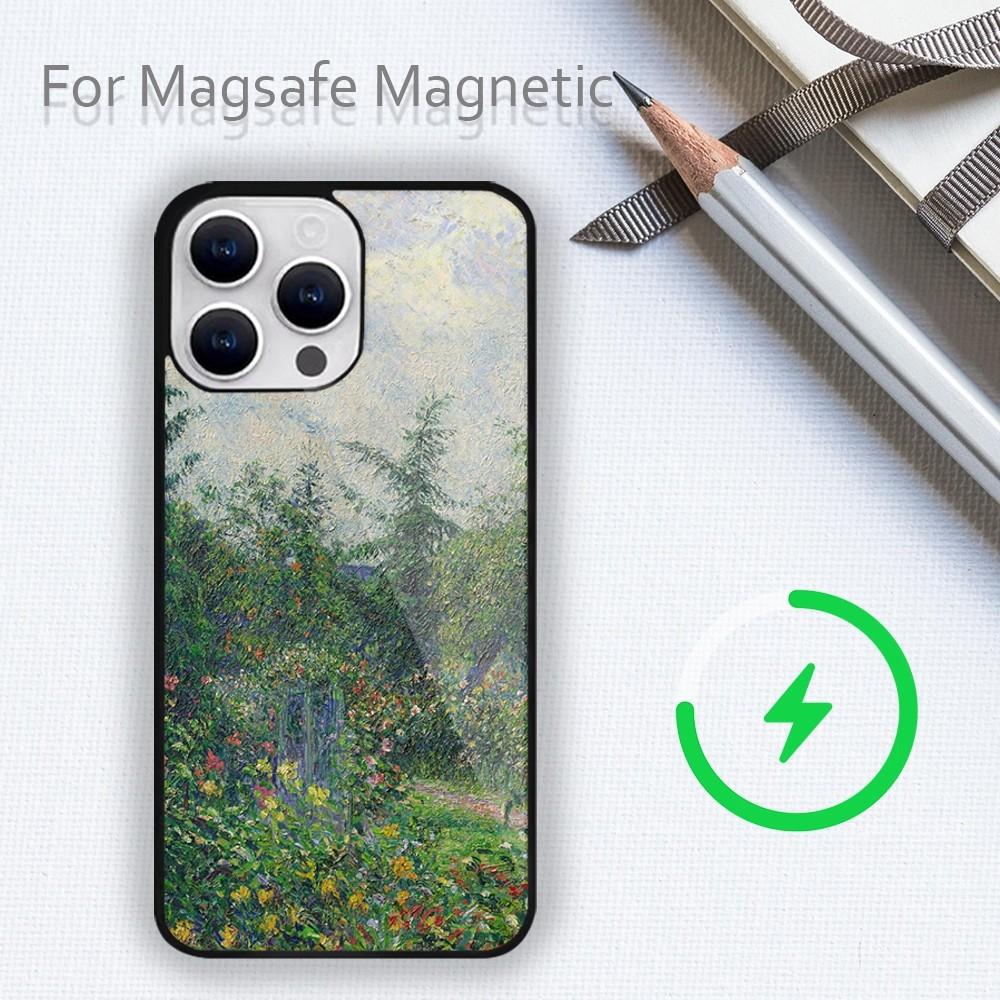 Чехол для телефона Camille Pissarro Painting для iPhone 15 14 13 12 11 Plus Pro Max Magsafe с магнитной беспроводной зарядкой